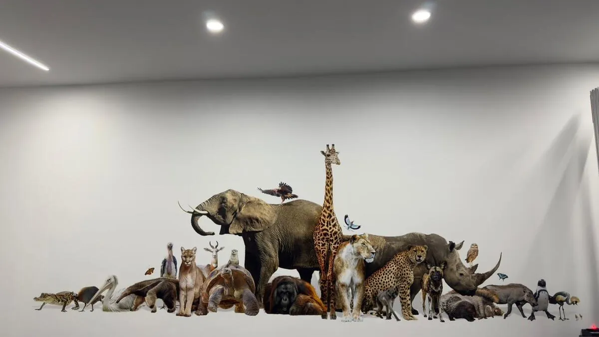Safari wildlife wall mural printed by PaintPrint Pro