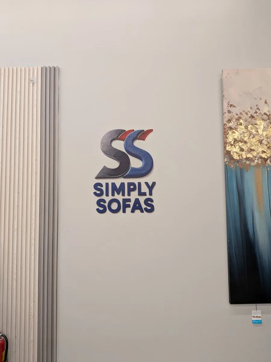Simply Sofas logo wall mural